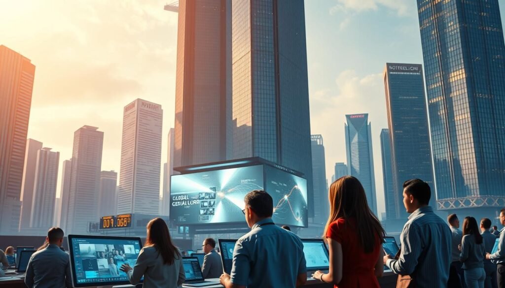 expansión global de empresa de medios